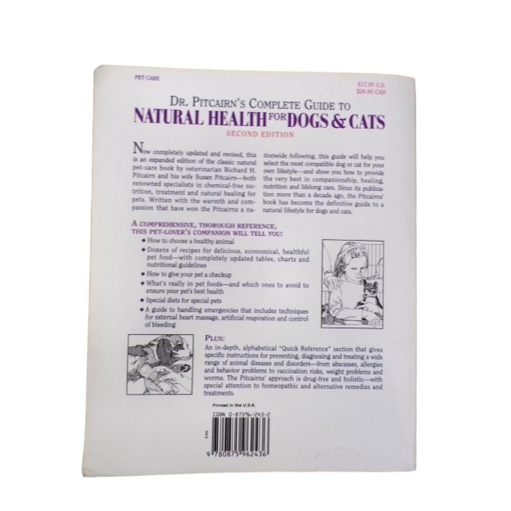 Dr. Pitcairn's Complete Guide to Natural Health for Dogs & Cats Book 1995 #1662 - Picture 2 of 2